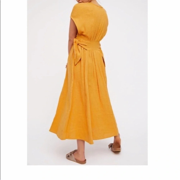 Free People Jacinta Midi Flowy Boho Dress NWT size XS - Picture 2 of 10